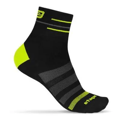 Etape SOX sportovní ponožky černá-žlutá fluo