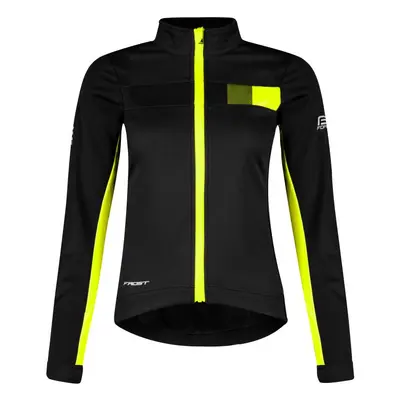 Force FROST černo-fluo dámská softshell cyklobunda