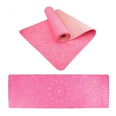 Lifefit Podložka Yoga MAT Mandala Duo 183x58x0,6cm růžová