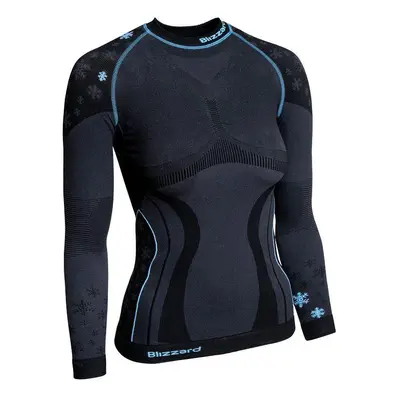 Blizzard Viva long sleeve anthracite/light blue funkční triko POUZE