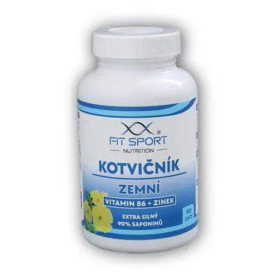 FitSport Nutrition Kotvičník zemní 90% + Vitamin B6 + Zinek 90 kapslí