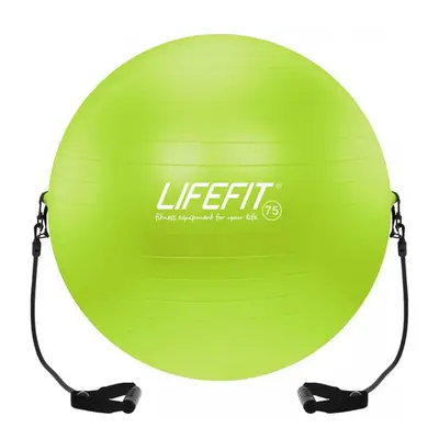 Lifefit 75cm zelený gymnastický míč s expandérem