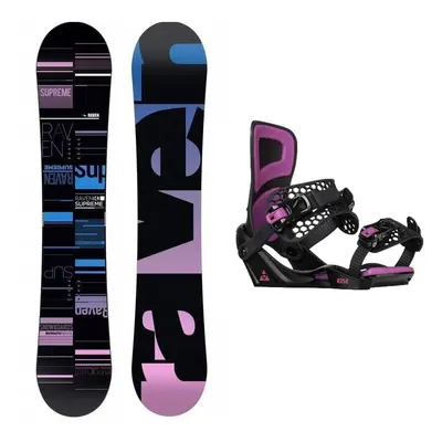 Raven Supreme black dámský snowboard + Gravity Rise black/purple vázání