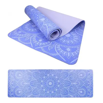 Lifefit Podložka Yoga MAT Mandala Duo 183x58x0,6cm modrá