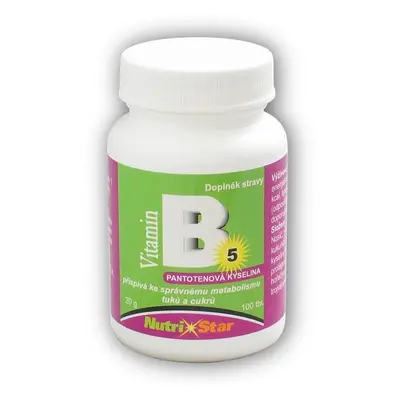 Nutristar Kyselina pantothenová B 5 40mg 100 tablet