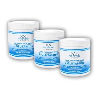 FitSport Nutrition 3x 100% Pure Micronized L-Glutamine 330g