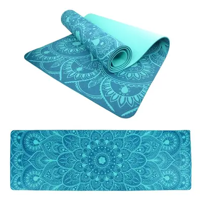 Lifefit Podložka Yoga MAT Mandala Duo 183x58x0.6cm tyrkysová