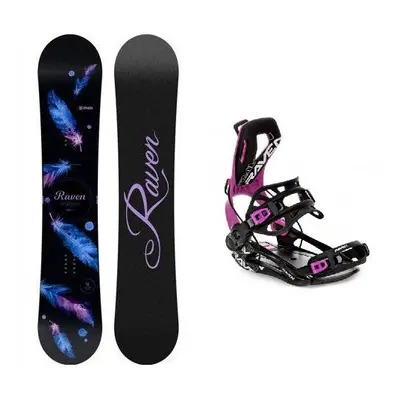 Raven Mia Black dámský snowboard + Raven FT360 black/fuchsia dámské vázání