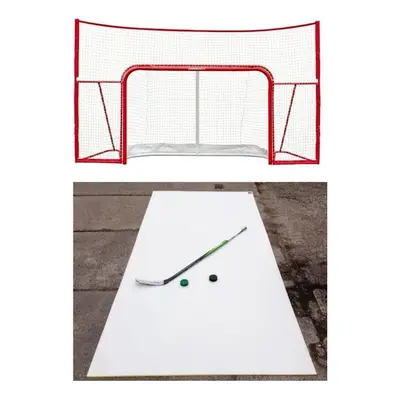 Winnwell 72" ProForm s postranní sítí + WINNWELL Shooting Pad deska 300x150x0,3 cm