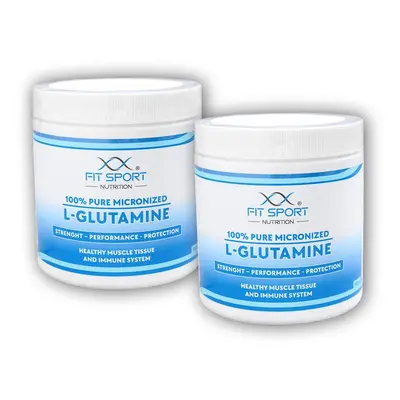 FitSport Nutrition 2x 100% Pure Micronized L-Glutamine 330g