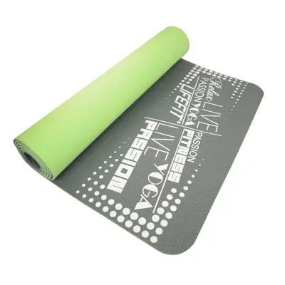 Lifefit Podložka YOGA MAT TPE, dvouvrstvá, zeleno-šedá