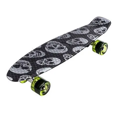 Meteor Flip Multi plastový skateboard lebky