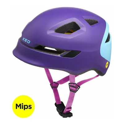 Ked Pop Mips purple skyblue juniorská cyklistická přilba