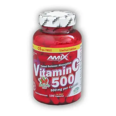 Amix Vitamin C 500mg + Rose Hips 125 kapslí