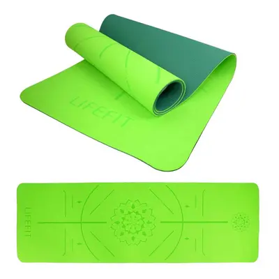 Lifefit Podložka Yoga MAT Relax Duo 183x58x0,6cm zelená