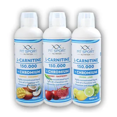 FitSport Nutrition 3x L-Carnitine 150000 + Chromium 1000ml