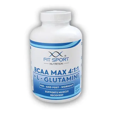 FitSport Nutrition BCAA MAX 4:1:1 + L-Glutamine 240 caps