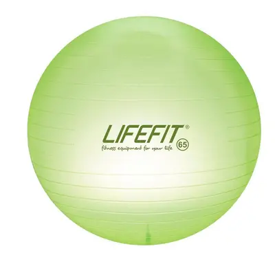 Lifefit Gymnastický míč Transparent 65 cm sv. zelený