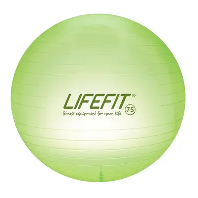 Lifefit Gymnastický míč TRANSPARENT 75 cm, sv. zelený