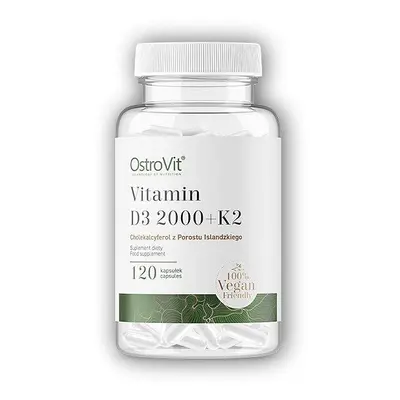 Ostrovit Vitamin D3 2000 IU + K2 vege 120 kapslí