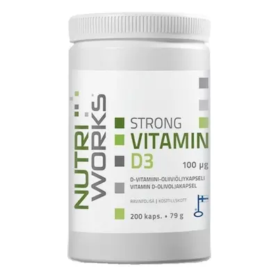 NutriWorks Strong Vitamin D3 2000iu 200 kapslí