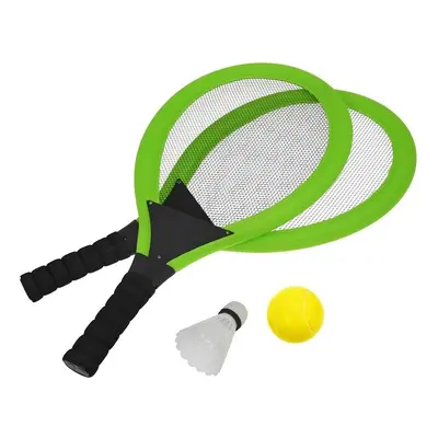 Rulyt Set na plážové hry tenis/badminton 2xraketa, soft miček, badm. Košík, zelená