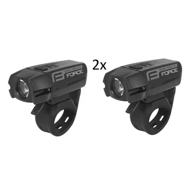 Set 2x Force BUG 400LM USB světlo přední, černé