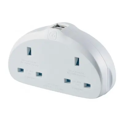 Go Travel adaptér UK/Evropa Duo s USB