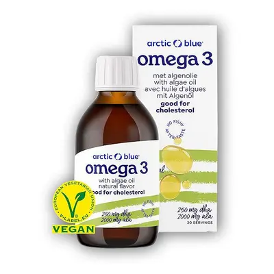 Arctic blue Vegan Omega 3 Algae 150ml (Lněný olej + olej z mořské řasy)