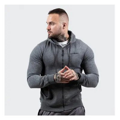 GymBeam Mikina Zipper Hoodie Grey Black POUZE - šedá (VÝPRODEJ)