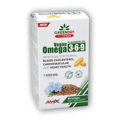 Amix GreenDay ProVEGAN Omega 3-6-9 Flaxseed 1000 60 kapslí