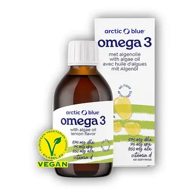 Arctic blue Vegan Omega 3-6-9 Algae 150ml Konopný olej+olej z mořské řasy+vit. D400 IU