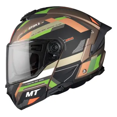 MT Helmets ATOM 2 SV BAST A6 matná hnědo-černo-zelená