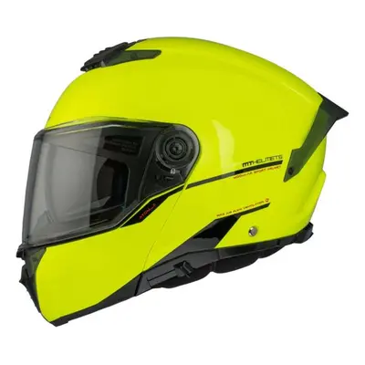 MT Helmets Vyklápěcí helma ATOM 2 SV SOLID A3 fluo žlutá lesklá