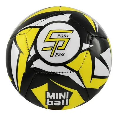 SPORTTEAM Fotbalový míč miniball černo-neon.žlutý