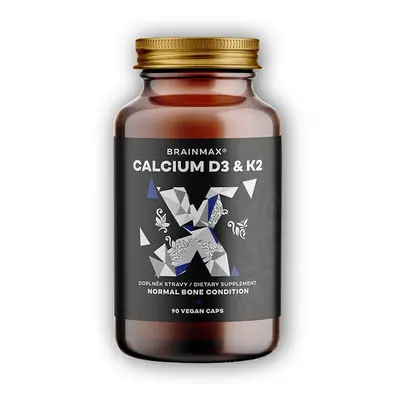 BrainMax Calcium D3 K2, vápník s vitamínem D3 K2, 90 rostlinných kapslí