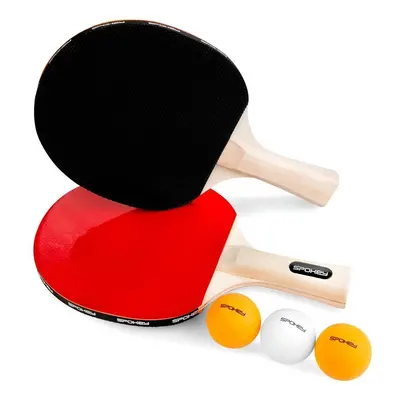 Spokey JOY SET-Sada pingpong, 2 pálky, 3 míčky, rovná rukojeť