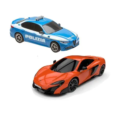 RE.EL Toys sada RC aut Alfa Romeo Qiulia Q Polizia a McLaren 675LT 1:24 RTR