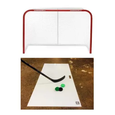 WINNWELL 60" branka + WINNWELL Shooting Pad PRO 150x75x0,5 cm