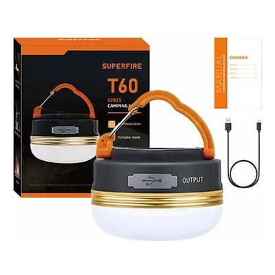 Superfire Kempingová lampa T60, 2,5W, 1000mAh