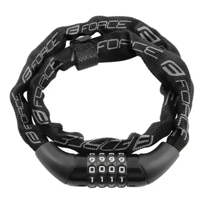 Force Zámek CHAIN kódový 120cm/4mm, černý