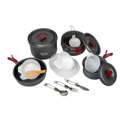 Acra C22 camping set nádobí alluminium pro 3-4 osoby