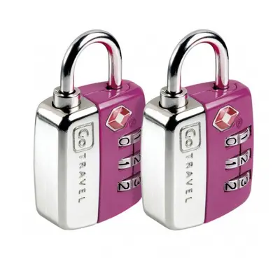 Go Travel sada zámků Twin TSA Lock violet