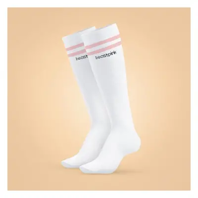 BeastPink Ponožky High Socks White