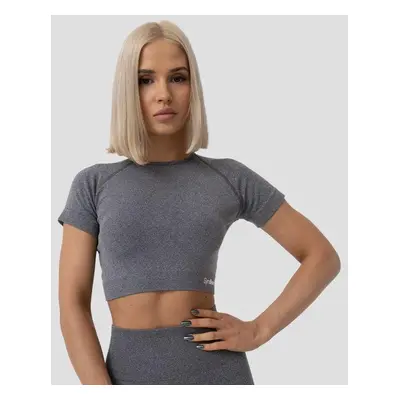 GymBeam Dámské tričko FLO Crop Top Grey