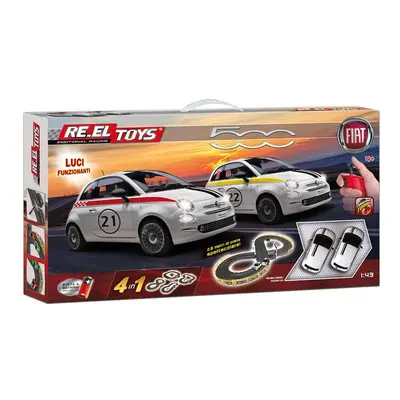 RE.EL Toys Autodráha Fiat 500 Cinquecento 4v1 1:43 LED světla