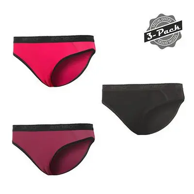 Sensor Double Face 3-pack černé/lilla/magenta dámské kalhotky