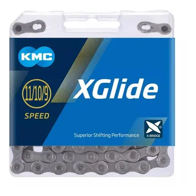 Kmc X-glide Cues X šedý 9-11SP. 126ČL.BOX řetěz