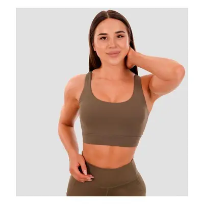 GymBeam Sportovní podprsenka Cut-Out olive