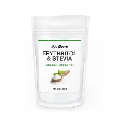 GymBeam Erythritol Stévie sladidlo 240 g